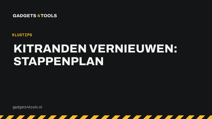 Headerkaart met de titel: Kitranden vernieuwen: stappenplan