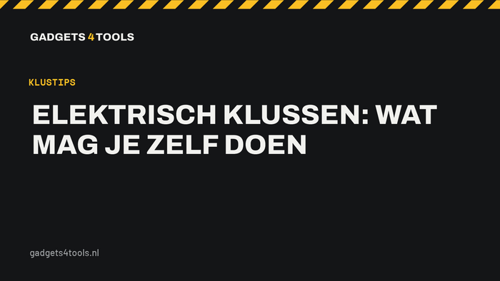 Headerkaart met de titel: Elektrisch klussen: wat mag je zelf doen