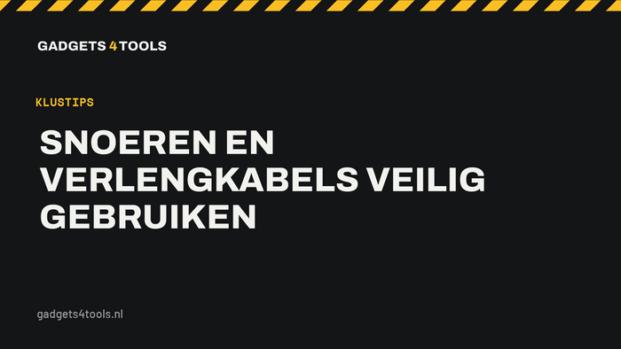 Headerkaart met de titel: Snoeren en verlengkabels veilig gebruiken