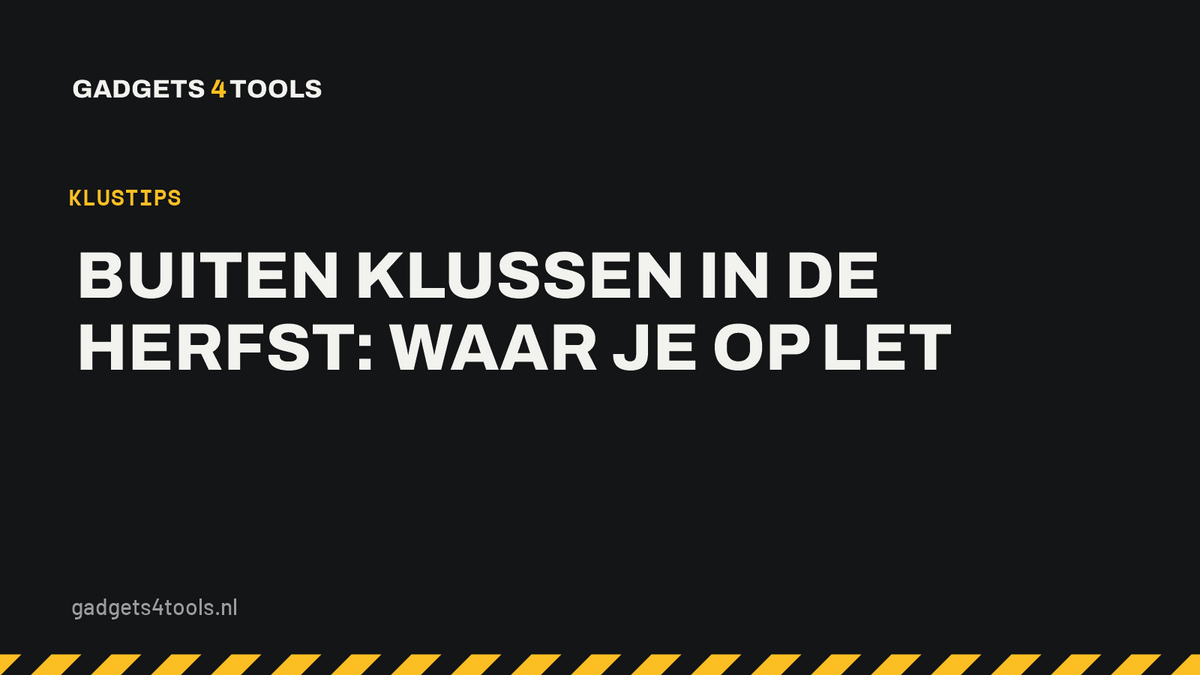 Headerkaart met de titel: Buiten klussen in de herfst: waar je op let