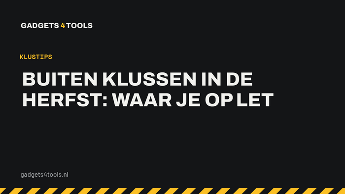 Headerkaart met de titel: Buiten klussen in de herfst: waar je op let