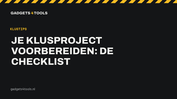 Headerkaart met de titel: Je klusproject voorbereiden: de checklist