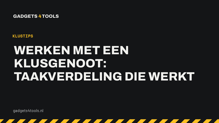 Headerkaart met de titel: Werken met een klusgenoot: taakverdeling die werkt