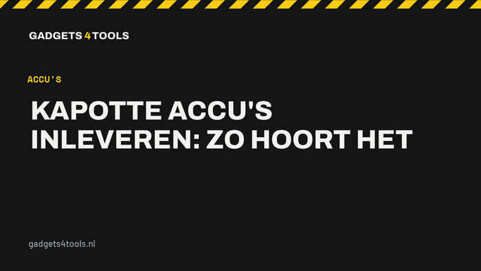 Headerkaart met de titel: Kapotte accu's inleveren: zo hoort het