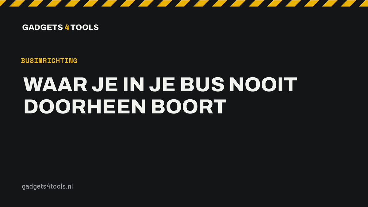 Headerkaart met de titel: Waar je in je bus nooit doorheen boort