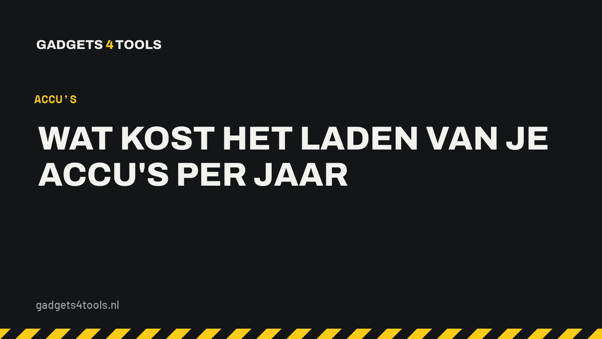 Headerkaart met de titel: Wat kost het laden van je accu's per jaar