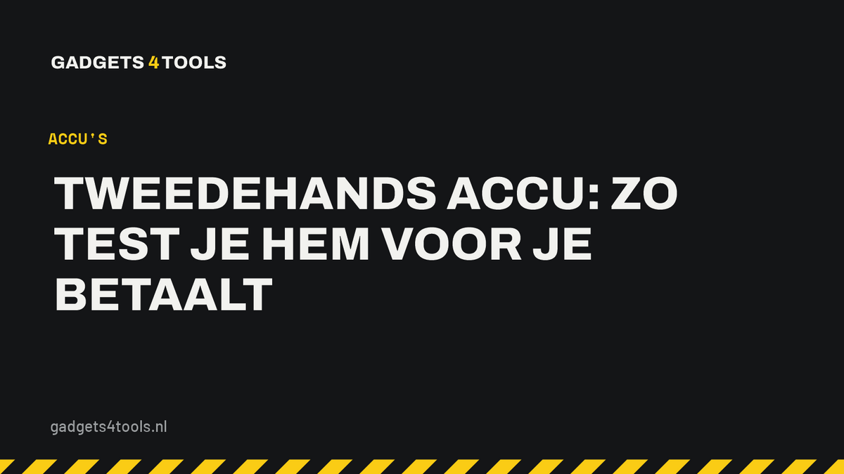 Headerkaart met de titel: Tweedehands accu: zo test je hem voor je betaalt