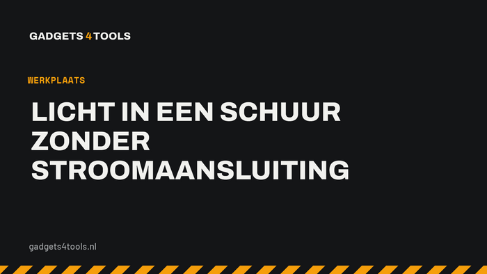 Headerkaart met de titel: Licht in een schuur zonder stroomaansluiting