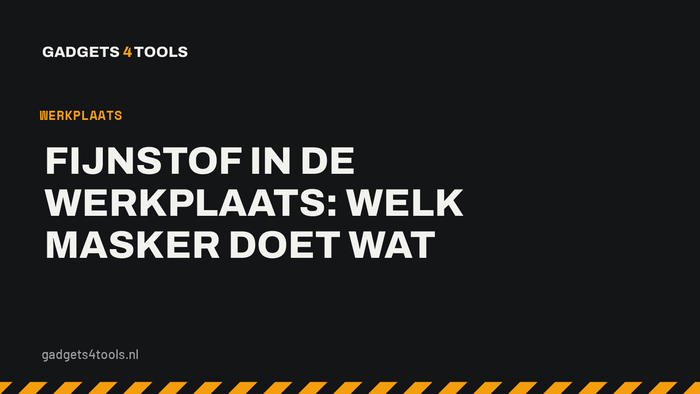 Headerkaart met de titel: Fijnstof in de werkplaats: welk masker doet wat