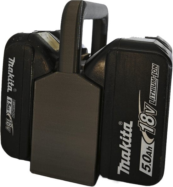 Draagtas met vier Makita 18V accu's