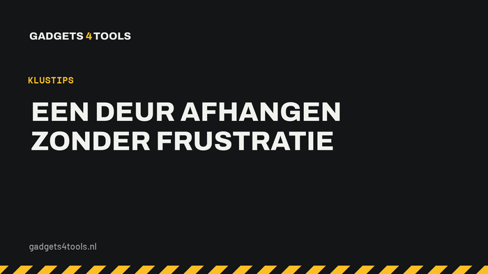 Headerkaart met de titel: Een deur afhangen zonder frustratie