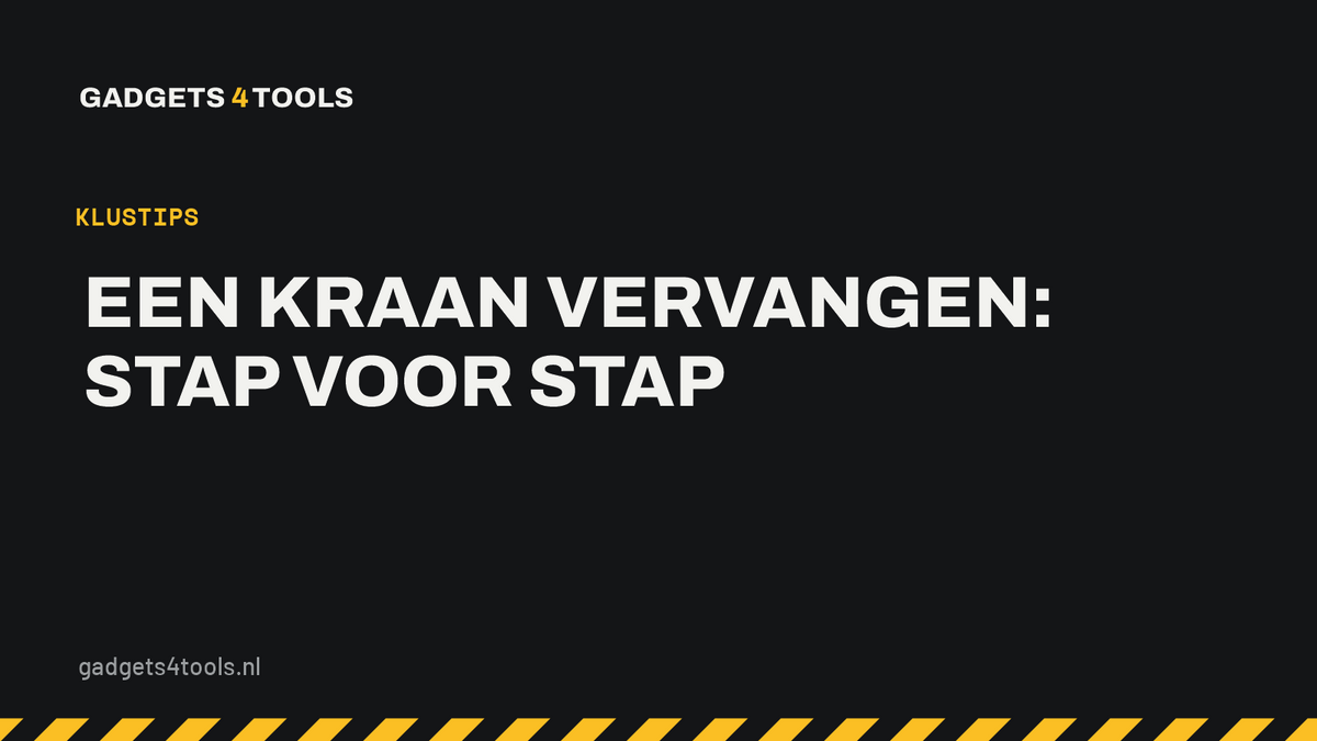 Headerkaart met de titel: Een kraan vervangen: stap voor stap