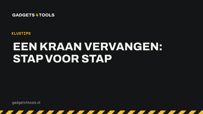 Headerkaart met de titel: Een kraan vervangen: stap voor stap
