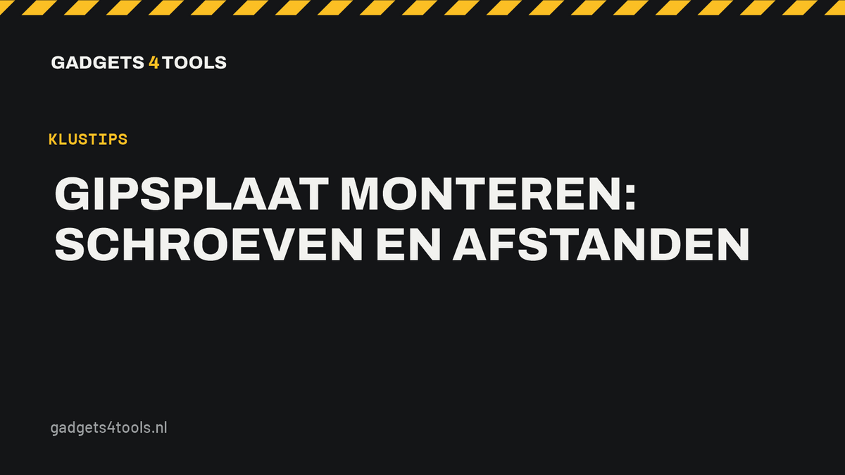 Headerkaart met de titel: Gipsplaat monteren: schroeven en afstanden