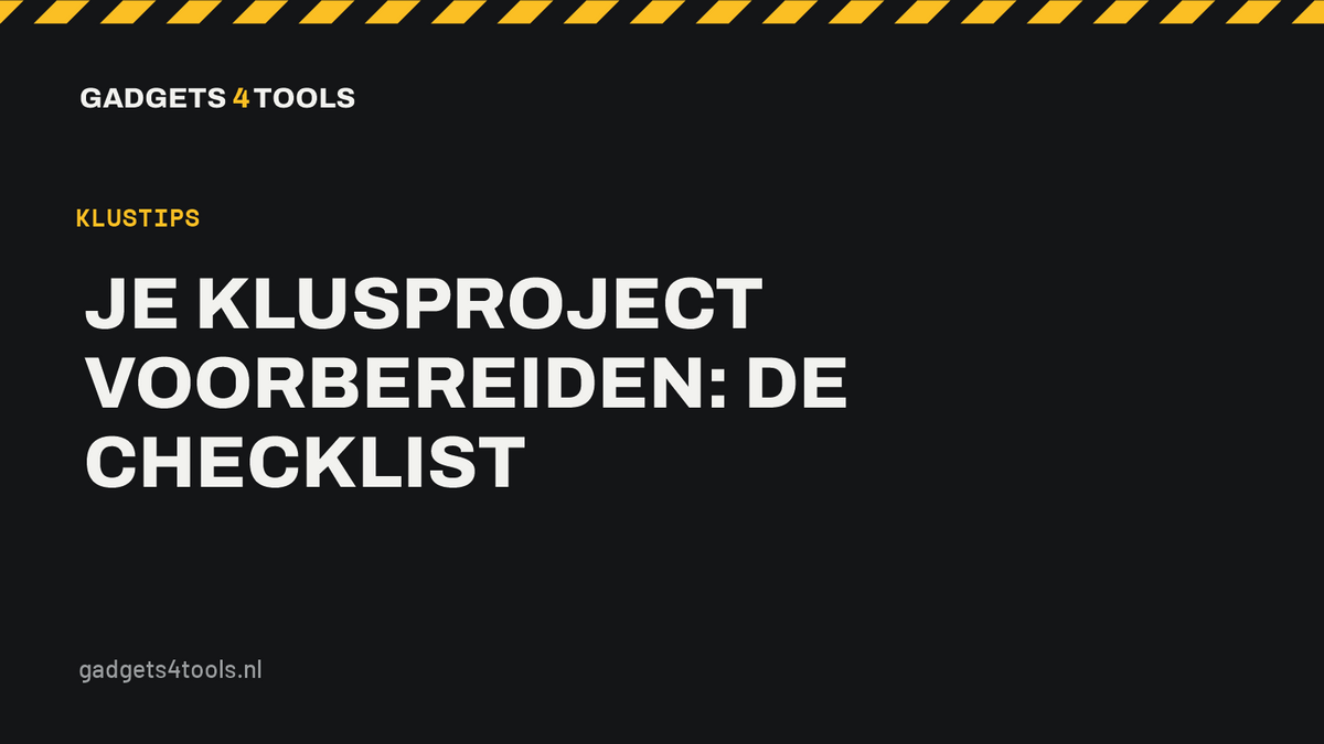 Headerkaart met de titel: Je klusproject voorbereiden: de checklist