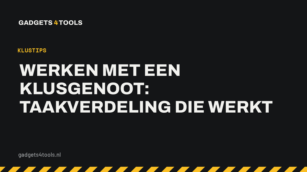 Headerkaart met de titel: Werken met een klusgenoot: taakverdeling die werkt