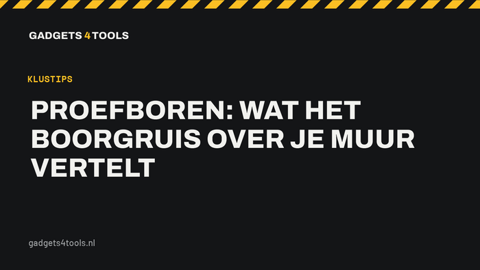 Headerkaart met de titel: Proefboren: wat het boorgruis over je muur vertelt