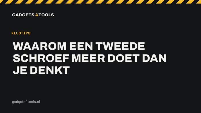 Headerkaart met de titel: Waarom een tweede schroef meer doet dan je denkt