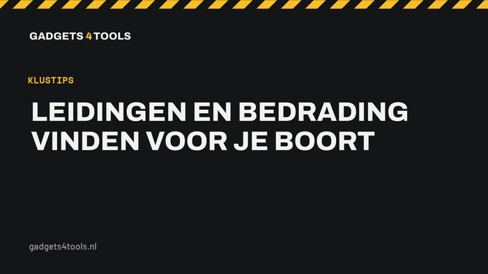 Headerkaart met de titel: Leidingen en bedrading vinden voor je boort