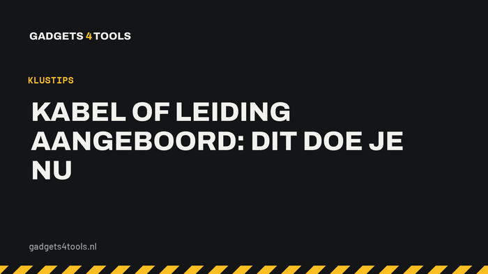 Headerkaart met de titel: Kabel of leiding aangeboord: dit doe je nu