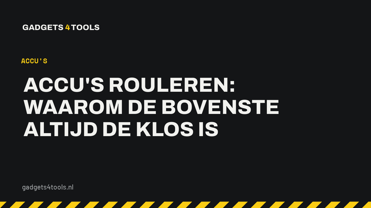 Headerkaart met de titel: Accu's rouleren: waarom de bovenste altijd de klos is