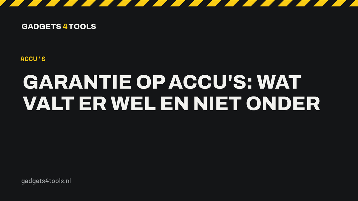Headerkaart met de titel: Garantie op accu's: wat valt er wel en niet onder