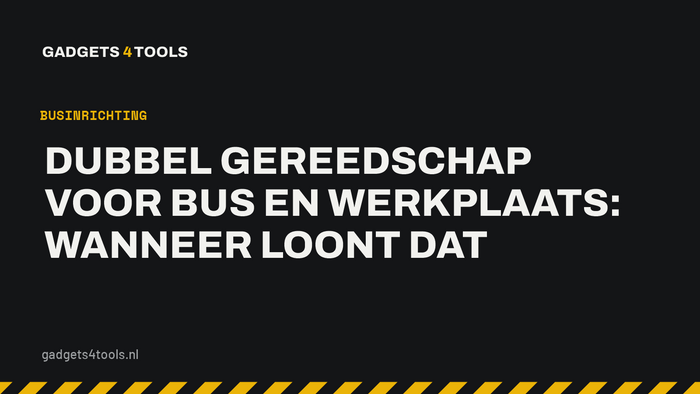 Headerkaart met de titel: Dubbel gereedschap voor bus en werkplaats: wanneer loont dat