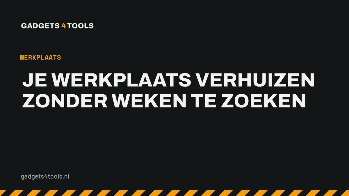 Headerkaart met de titel: Je werkplaats verhuizen zonder weken te zoeken