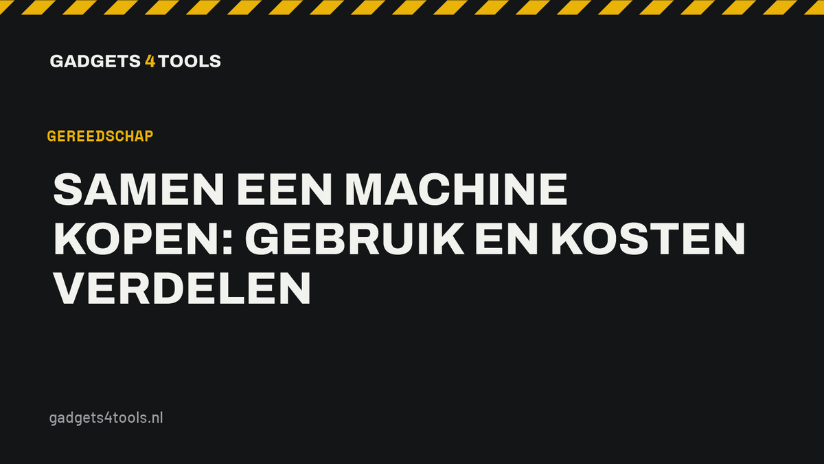 Headerkaart met de titel: Samen een machine kopen: gebruik en kosten verdelen