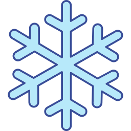 Illustratie van een lichtblauwe sneeuwvlok