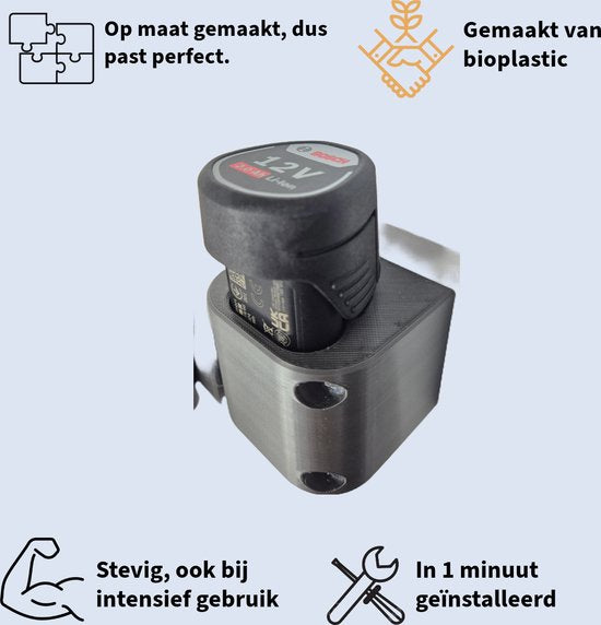 Parkside machine in de gereedschaphouder aan de wand