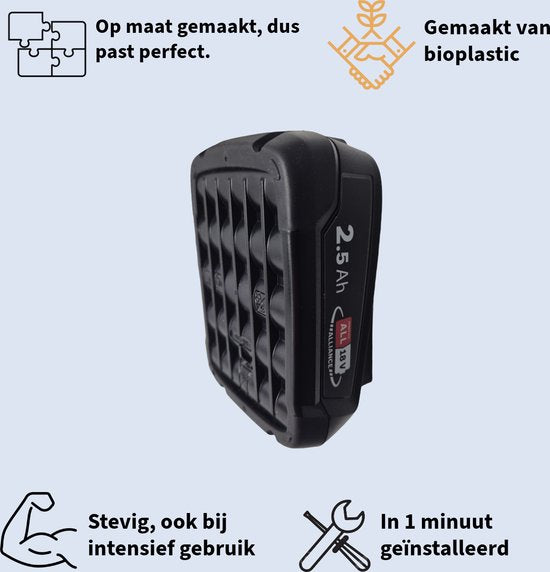 Power for All accu vastgeklikt in de accuhouder