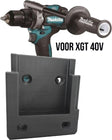 Makita XGT 40V machine in de gereedschaphouder aan de wand